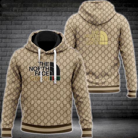 how much is gucci north face|gucci north face hoodie brown.